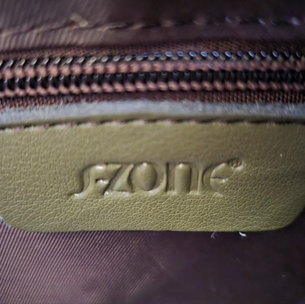 SZone Leather Olive Green Shoulder Bag!